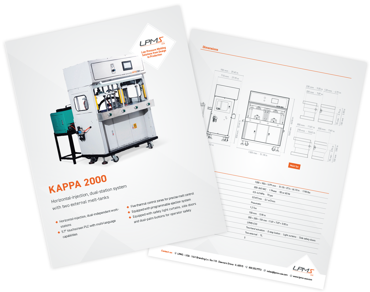 Technical Data Sheet KAPPA 2000 Low Pressure Molding Machine