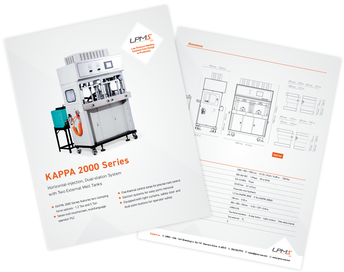 Technical Data Sheet KAPPA 2000 Low Pressure Molding Machine