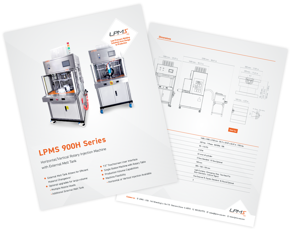 Technical Data Sheet LPMS 900MD Low Pressure Molding Machine