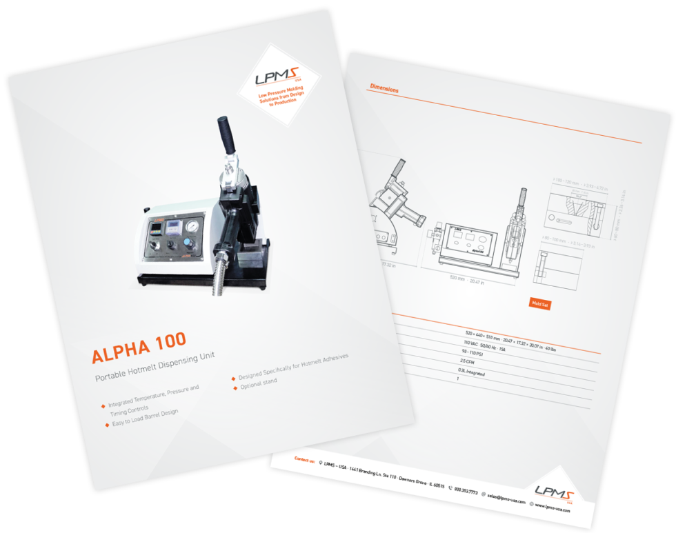 ALPHA 100 Low Pressure Molding Machine LPMS