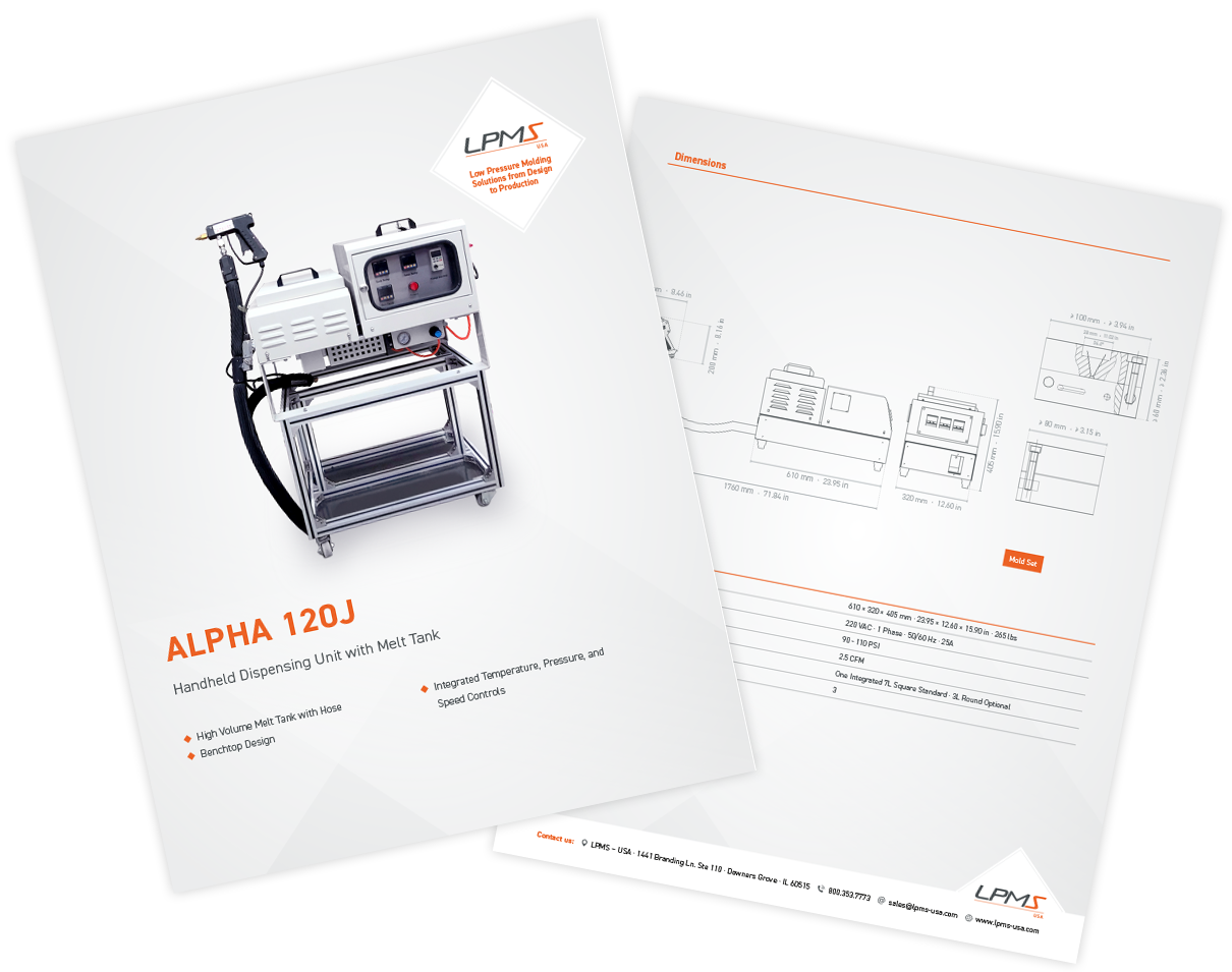 Technical Data Sheet ALPHA 120J Low Pressure Molding Machine